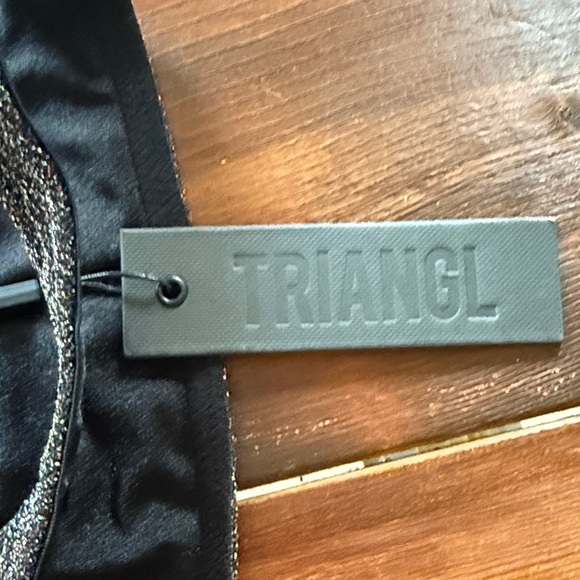 Triangl Swimwear Sparkly Black Bottoms Size Large - Picture 3 of 6